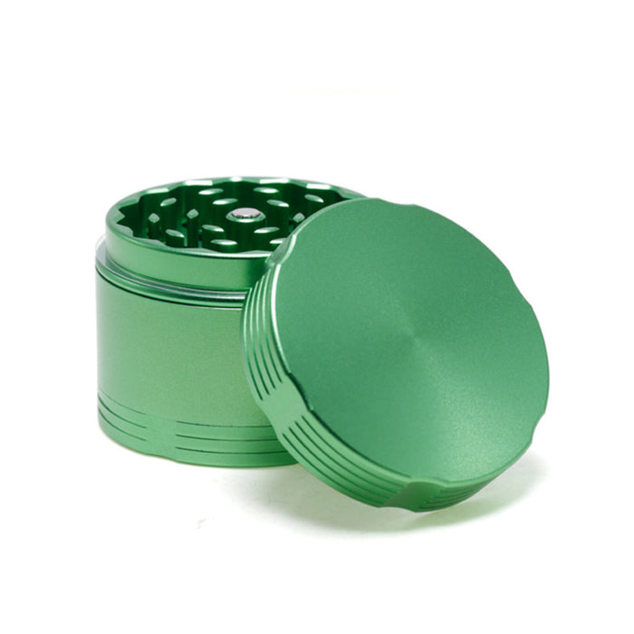55MM Double Chamfered Flat Aluminum Alloy Herb Grinder | Green Color