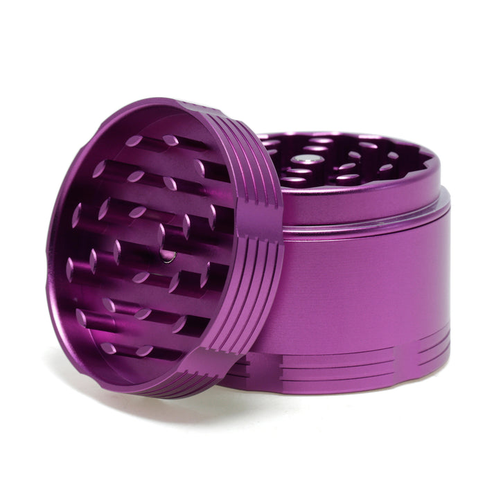 55MM Double Chamfered Flat Aluminum Alloy Herb Grinder | Purple Color