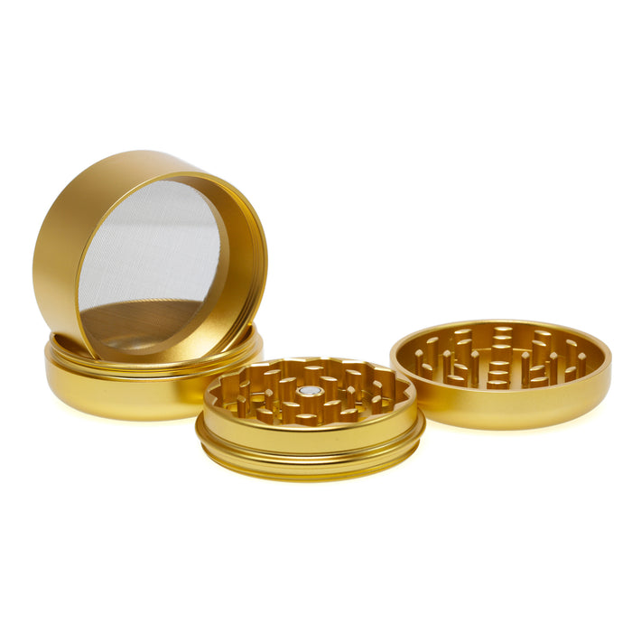 55MM Four Layer Aluminum Alloy High Quality Gold Color Smoke Grinder