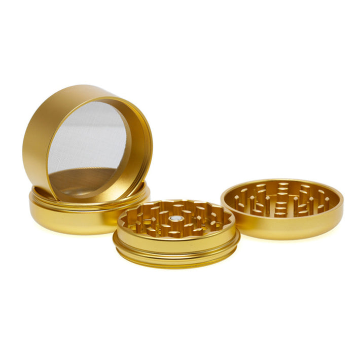 55MM Four Layer Aluminum Alloy High Quality Gold Color Smoke Grinder