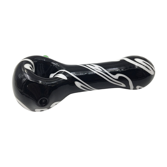 Black Skull Head Bowl Glass Hand Pipe 217#