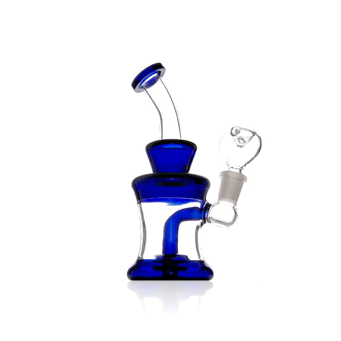 Small Glass Oil Rigs Thick Glass Bubbler Dab Recycle Chromatic Water Pipe 244#