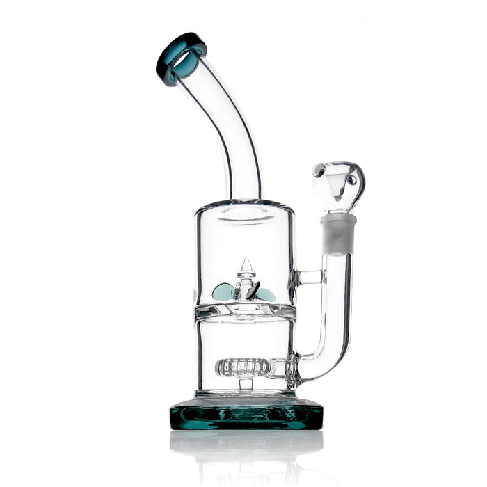 Recyclers Bent Neck Glass Water Pipe Colorful Glass