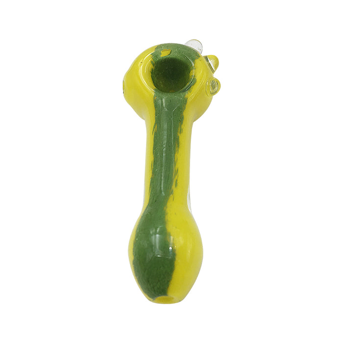 Orange Spoon Pipe Inside Green Pearl with Glass Marbles 244#