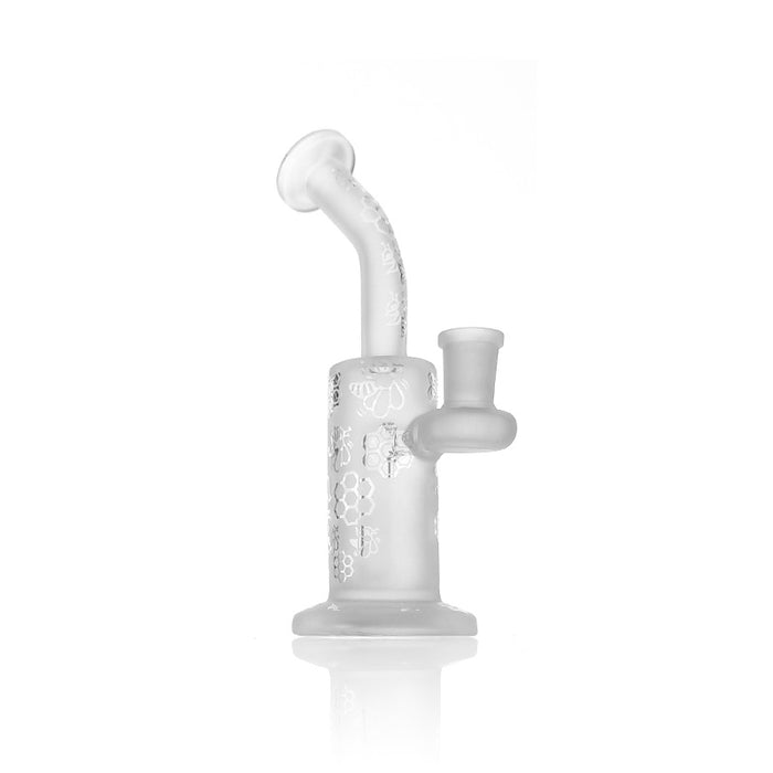 4.5 Inch Unique Double Recycler Mini Glass Bong  Heady Glass 223#