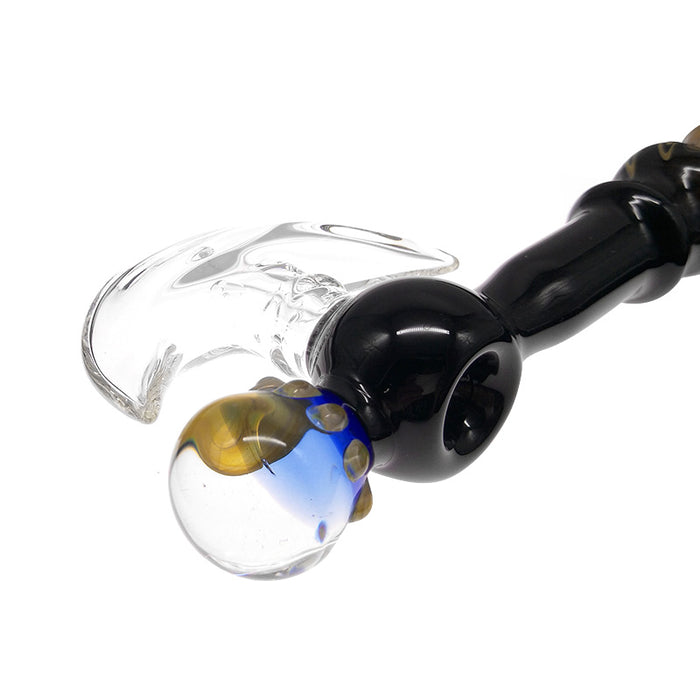 Big Axe Bubbler Glass Marbles & Colored Pattern Hand Shank  063#