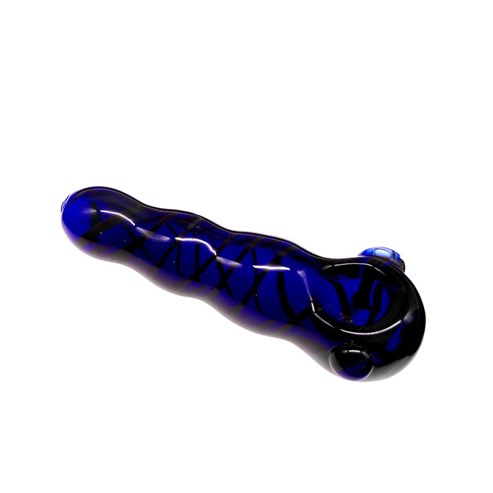 New Design Blue Fumed Spoon Pipe for Smoking Universal People 056#