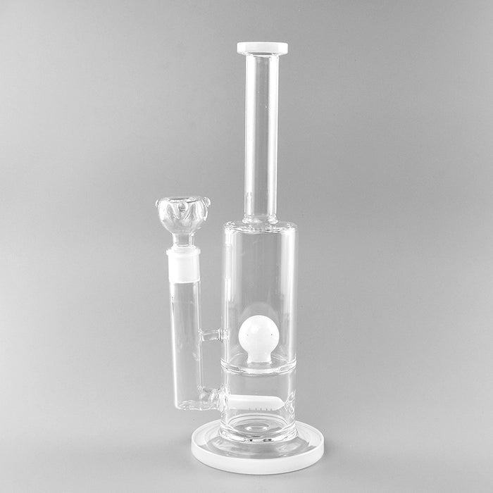 White Dome Perc Bong Glass Pipe for Smoking Thick Glass 324#
