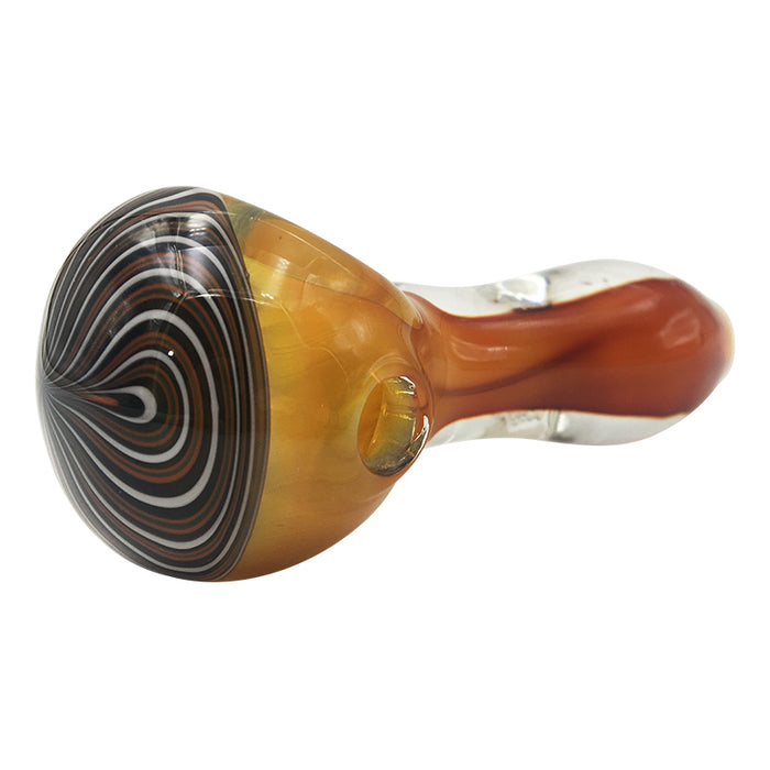 Inside Glass Spoon Pipe with Expanding Type Black Line Bowl 198#