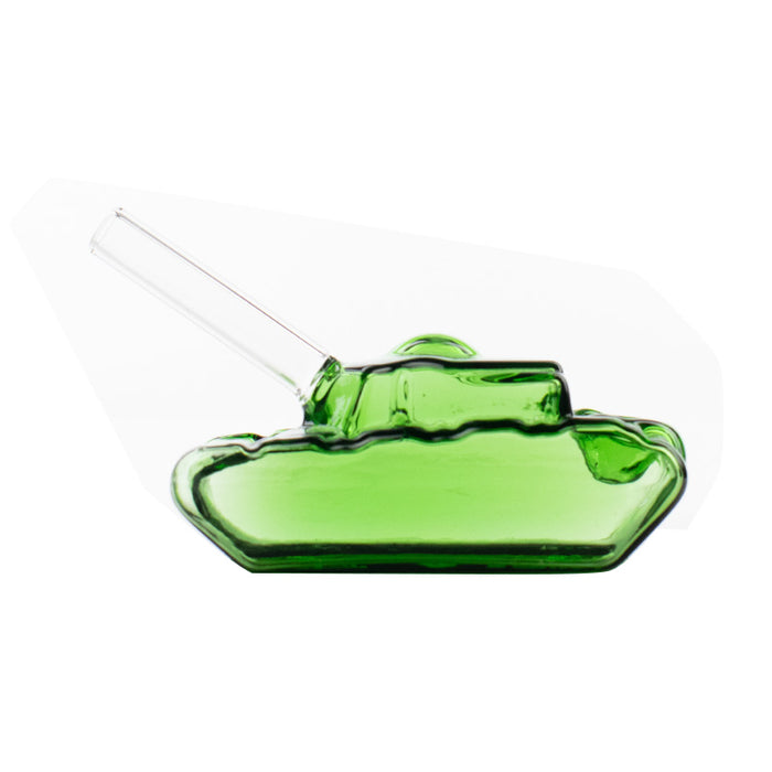 New Arrival Green Tank Glass Spoon Pipes G001
