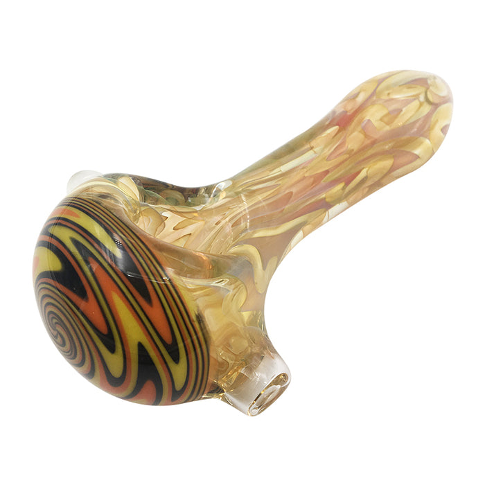 Smooth Lines Spoon Pipe with Z Shape Bowl Glass Pipe 185#