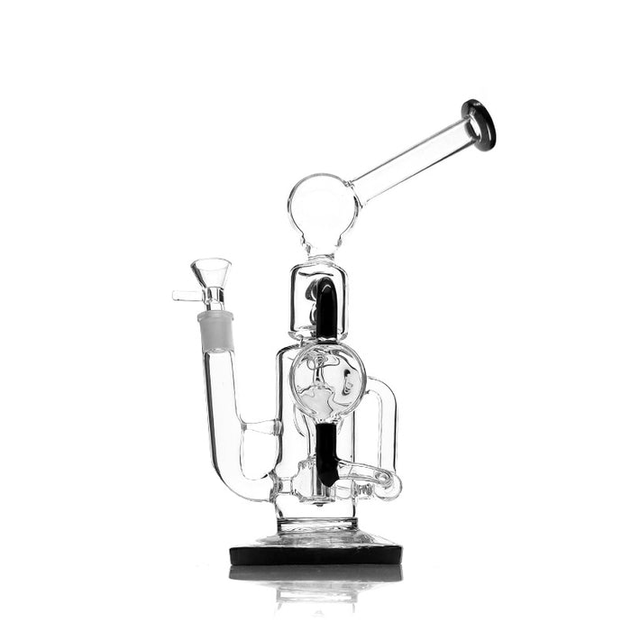 Double Multiple Filtering Recycler Glass Smoking Water Pipe