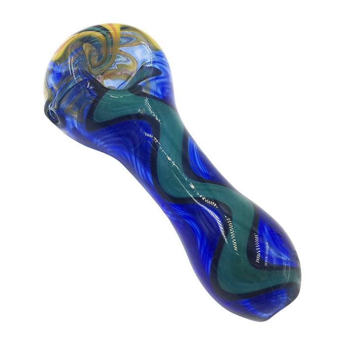 Glass Twisted Purple Fume Spoon for Smoke with Universal 177#