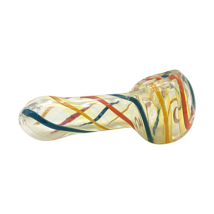New Design Fumed Glass Hand Pipe with Color Line 259#