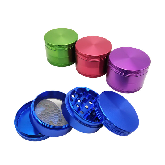 4 Layers 63mm Smooth and Durable Aluminum Alloy Metal Herbal  Tobacco Cigarette Grinder Smoke Cigar Crusher