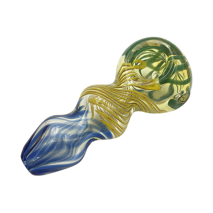 Mixed Color Spoon Hookah Pipes Pyrex Glass Smoking Pipe 330#