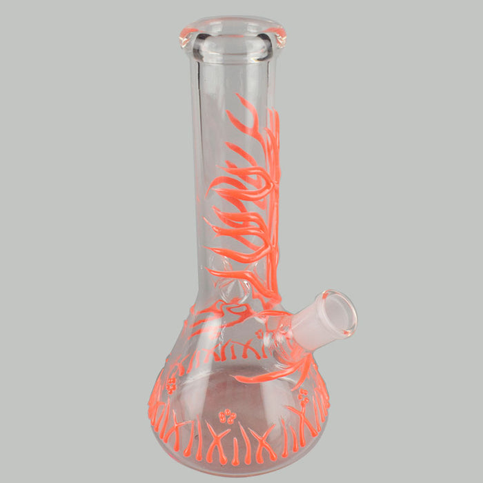 9" New Oil Rigs Glass Bongs  Beaker Water Pipe  Perc Percolator 406#