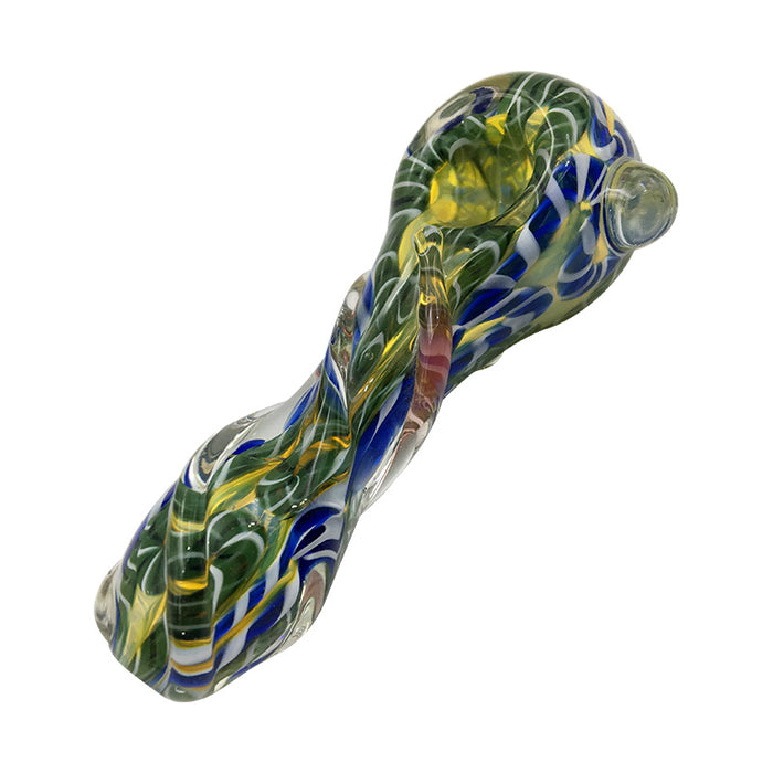Half Parts Rainbow Half Parts Write Glass Spoon Pipe 226#