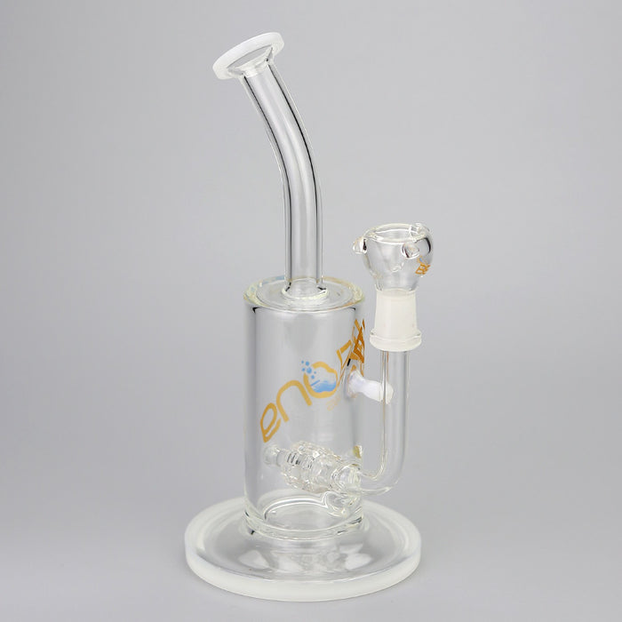 9“  Bent Neck Bong Heady Dabber Dubbler Dab Rig Water Pipe Oil Rigs Bongs With Bowl 353#