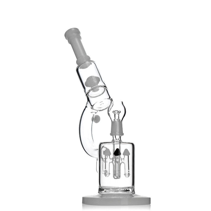 Microscope Themed Rig with Slitted Rocket Perc Glass Water Bong
