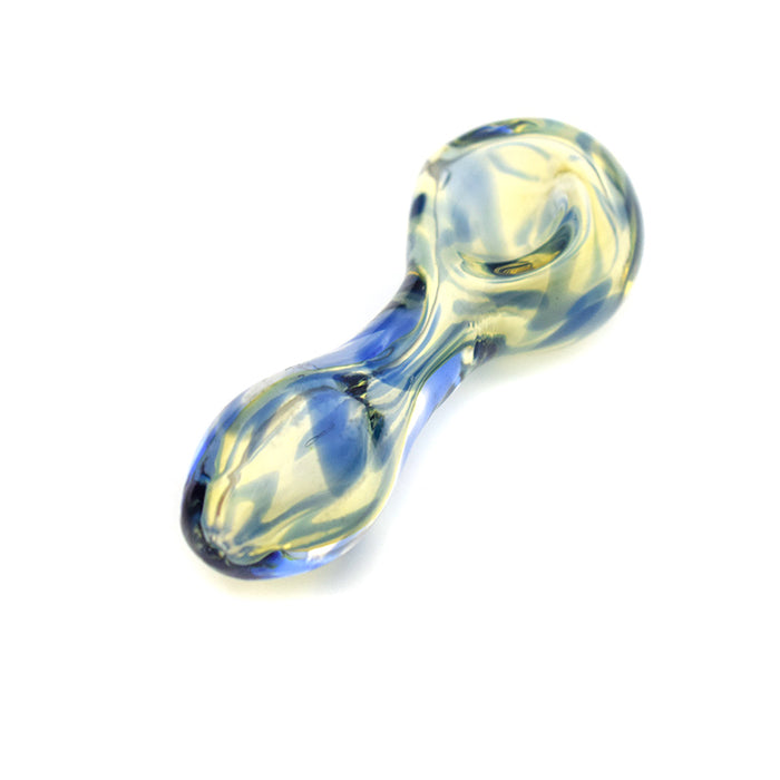 3" Mini glass spoon pipe tobacco pipe blue color G011