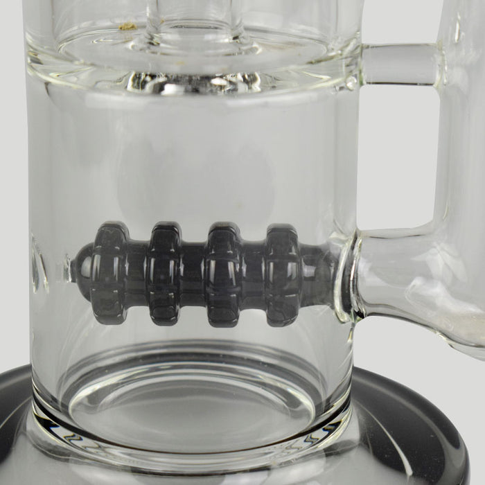 Thick Glass Bong with Two Perc 14.5" Height Good Quality 381#