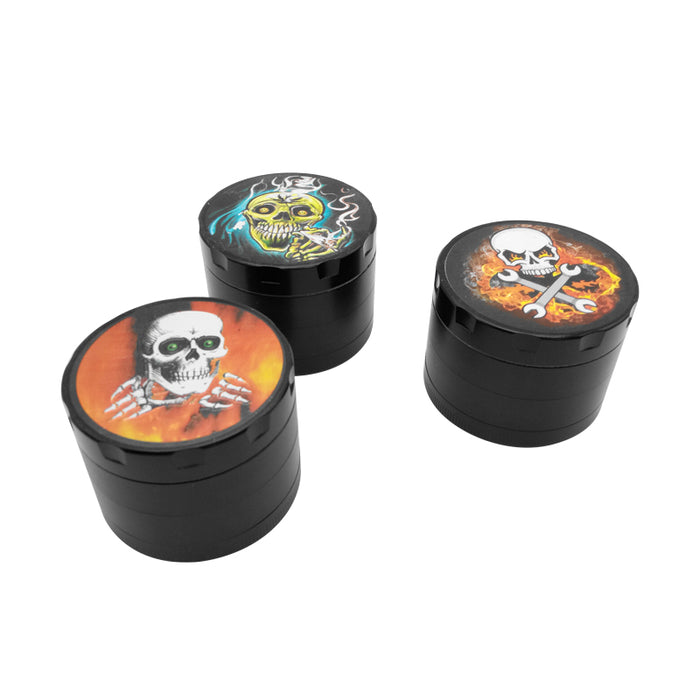 skull head Dry Herb Tobacco Grinder Metal For Smoking   Grinder Spice Tobacco Herb Grinder