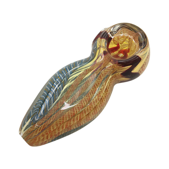 Thick Heady Tobacco Wholesale Smoking Glass Pipe Hand Blown Spoon Pipe 410#