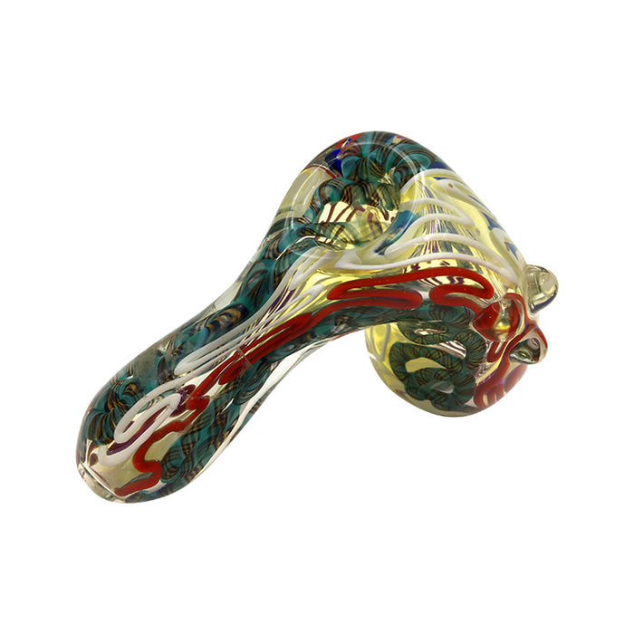 Playing Ball Dolphin Cobalt Glass Bubbler Spoon Pipe for Smoking 038#