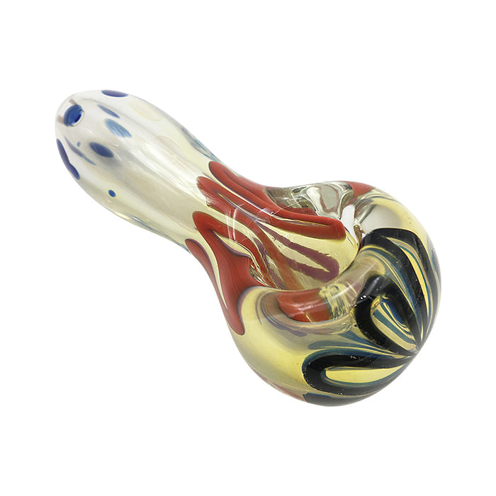 Rake Worked Cobalt and Turquoise Spoon for Smoking 298#