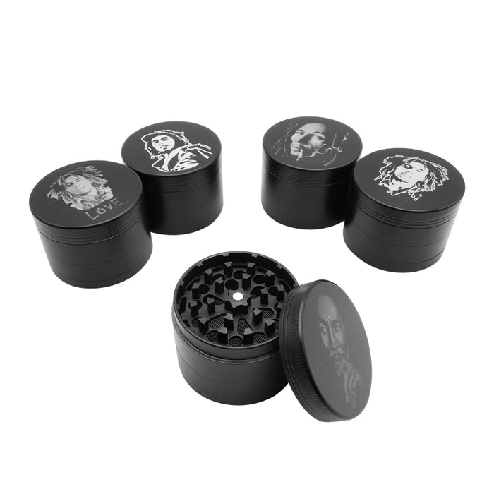 4 Layers Cooler Handsome Boy Portable Zinc Alloy Metal Grinder  Tobacco Smoking Cigarette  Crusher Spice Muller Pipe  Accessories Herb Grinder