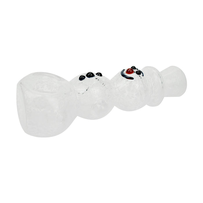 Heady Glass Pipes Cute White Snowman Pipe 616#