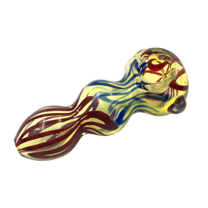 Sunflower Double Ball Structure Red-Blue Striped Pipe 010#