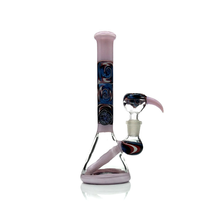 Beautiful Dab Rig Glass Smoking Water Pipe with Color Bowl 252#