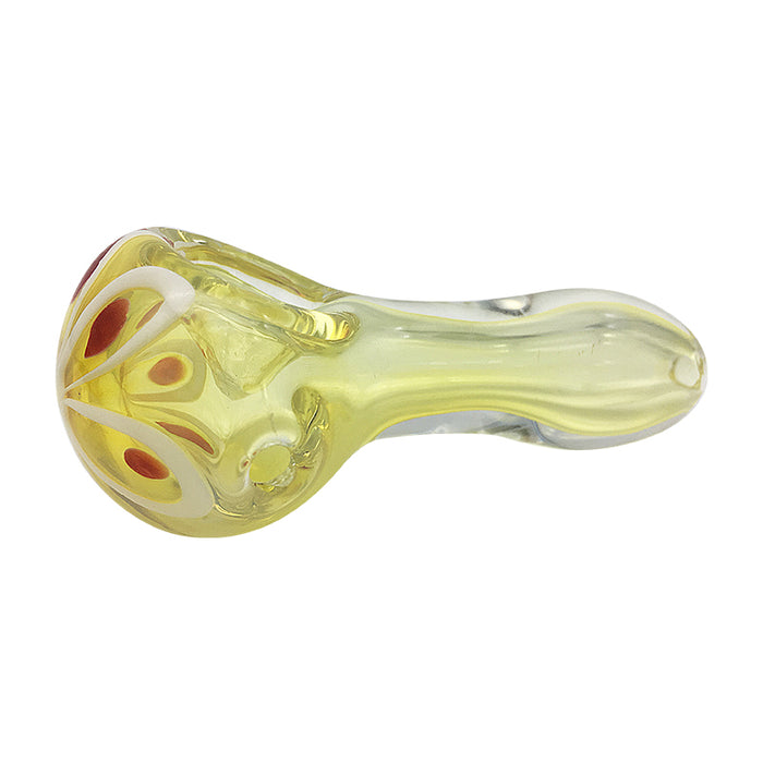 Inside-out Heavy Spoon Pipe Flower Stripe Bowl Hand Pipe for Tobacco 051#