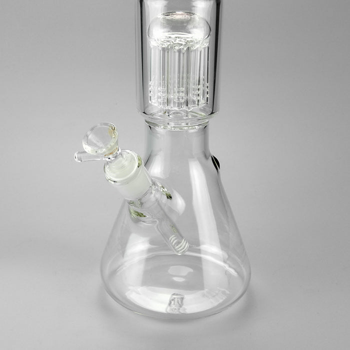 Pink Beaker Flame Glace Glass Bong 19" Tall 325#