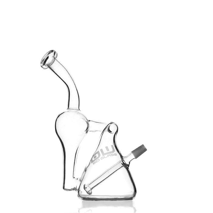 JM Flow Sci Glass Mini Recycler Oil Rig with Showerhead Downstem