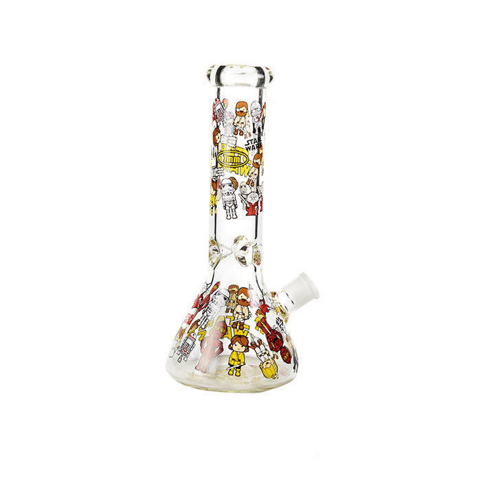 Pattern Glass Heavy Glass 7mm Thick Glass Water Pipe 12" Tall 356#