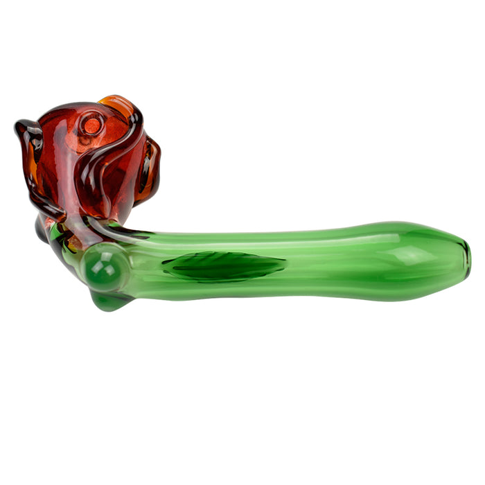 New Arrival Glass Spoon Pipes with Flowers Shape 620#