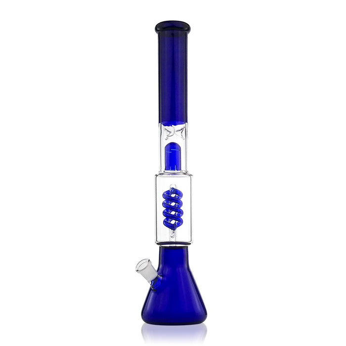 16" Spiral Percolator Beaker Bong | Blue Color