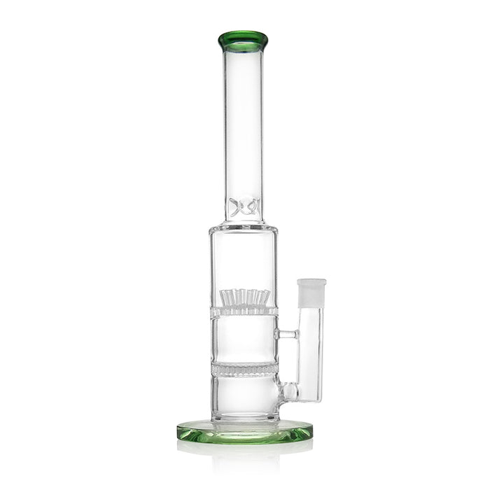 Double Perc Honeycomb Hookah Glass Water Pipe with sprinkler