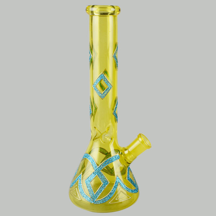 Sandblasted Shiny Water Pipe Beaker Bong - Assorted Colors