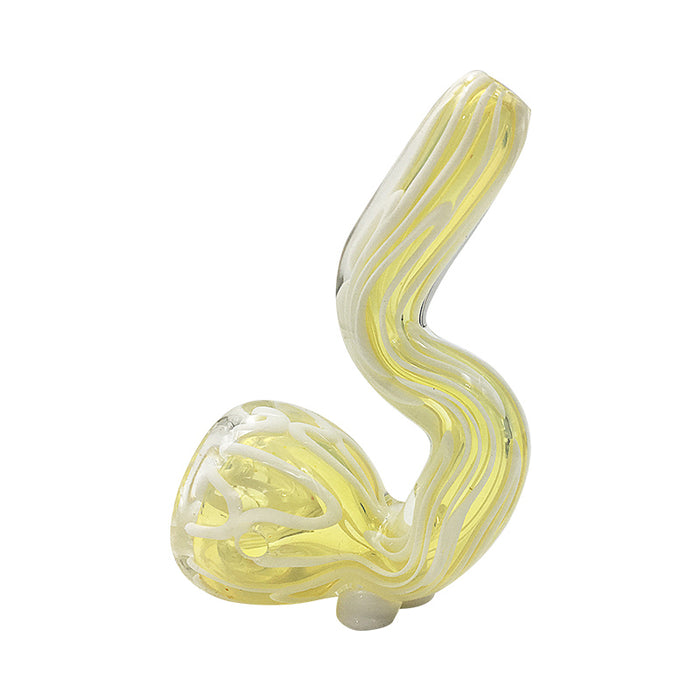 New American Color Yellow Hand Pipe Tobacco Spoon Bubbler 412#