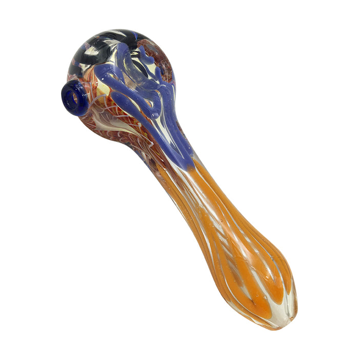White Switchbacks Bowl Orange Combination of Printing Spoon Hand Pipe 225#