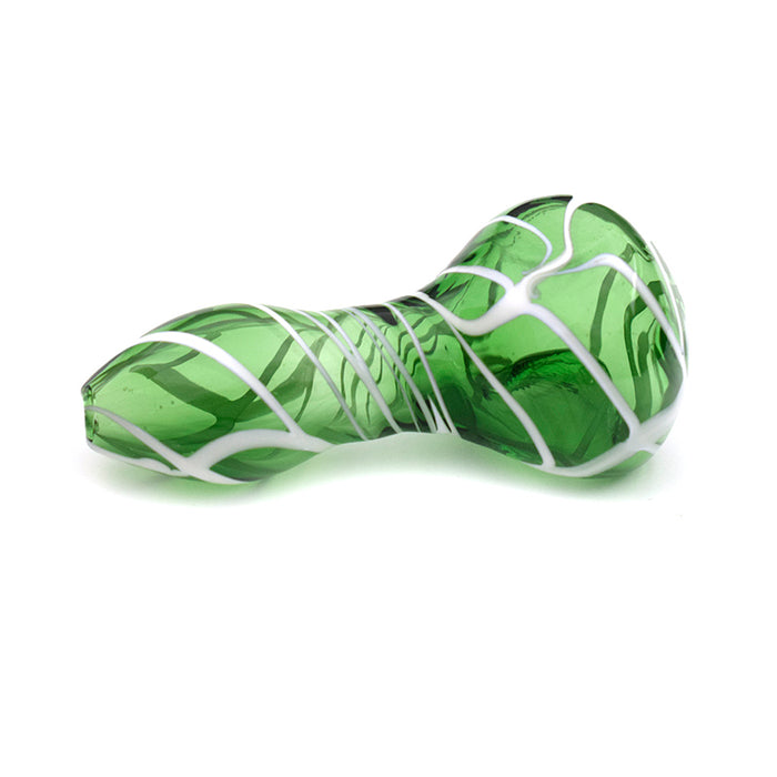 7.5cm glass small pipe tobacco pipe with green color G022