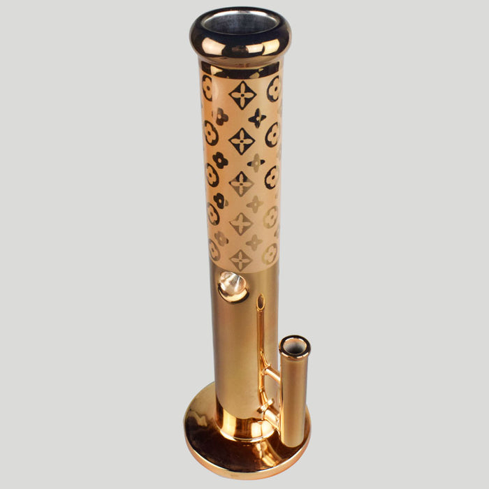 New Straight Bong Fantastic Design Golden Color Water Pipe 399#