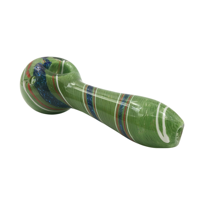 Orange Spoon Pipe  Black Spiral Stripe Spoon Pipe 102#