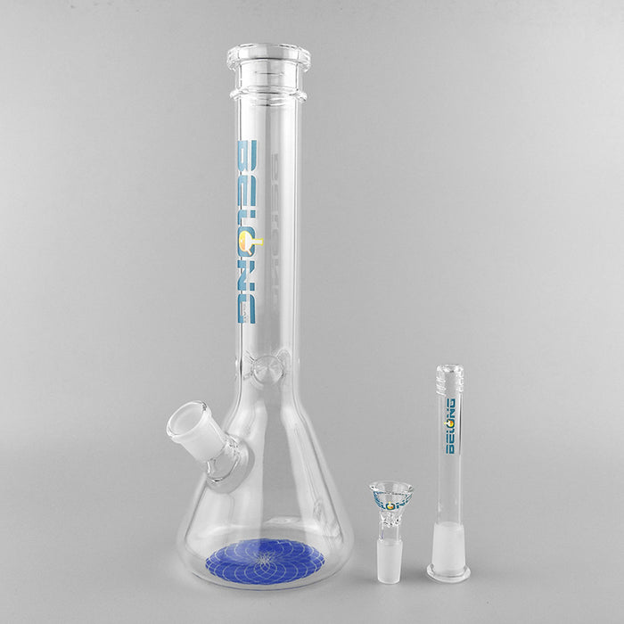 12" Tall Beaker Bong with DIfferent Color logo