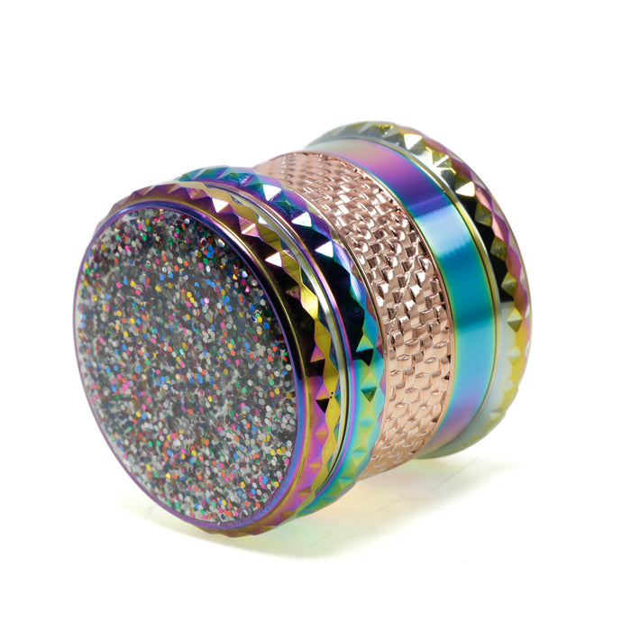 66MM 5 Layers Sequins Diamond Dazzling Color Herb Grinder