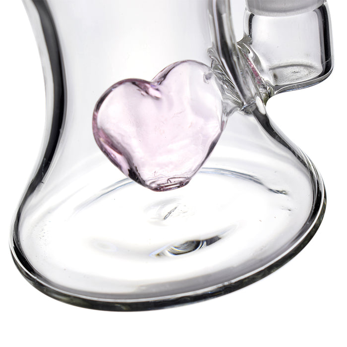 The 6“ Mini Dab Rig With Heart Perc